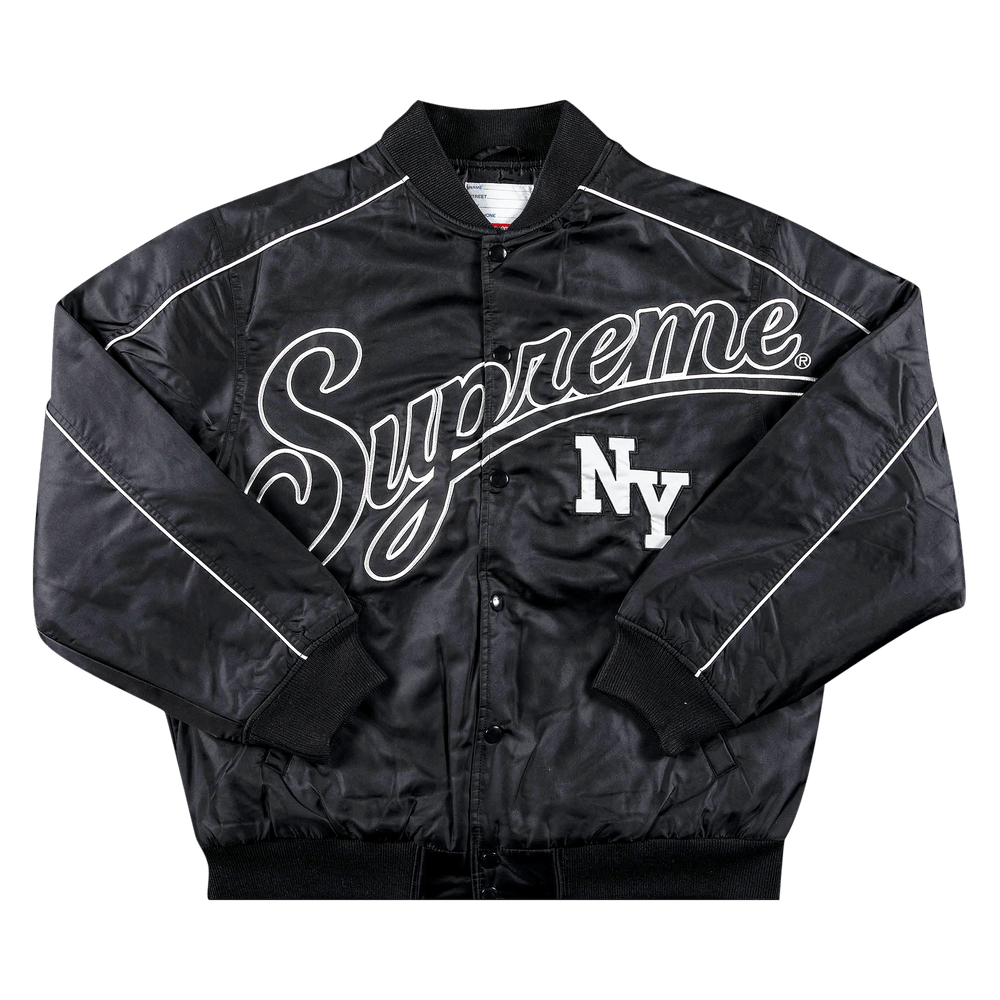 Buy Supreme Contrast Script Varsity Jacket 'Black' - FW20J38 BLACK