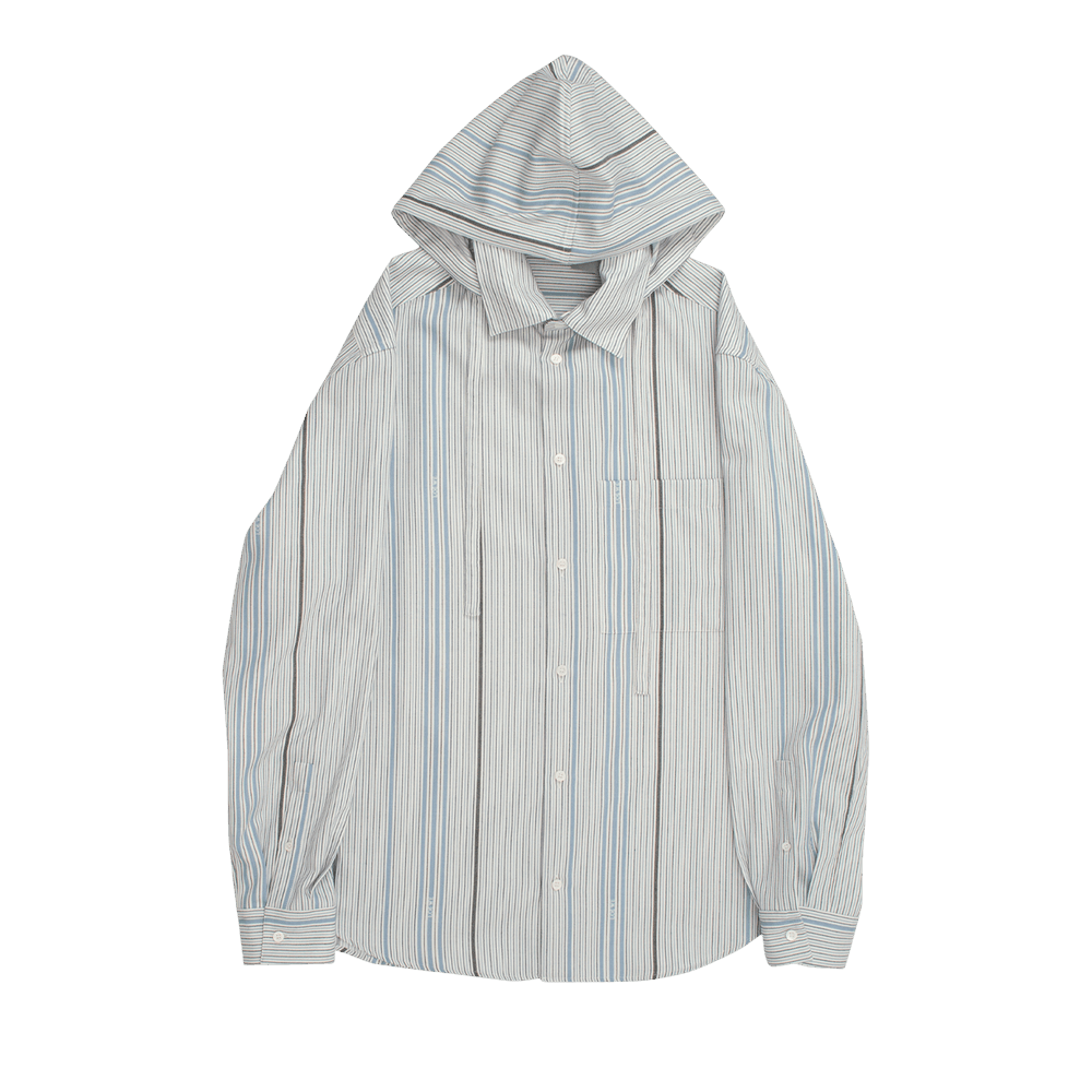工場直売 Buy Loewe Jacquard Hooded Shirt 'White/Light Blue その他