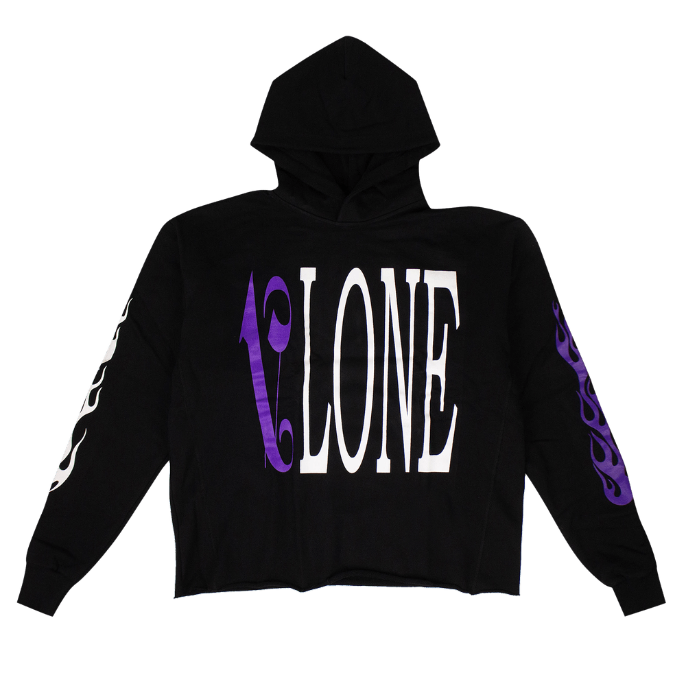 Buy Vlone x Palm Angels Logo Hooded Sweatshirt 'Black/Purple 