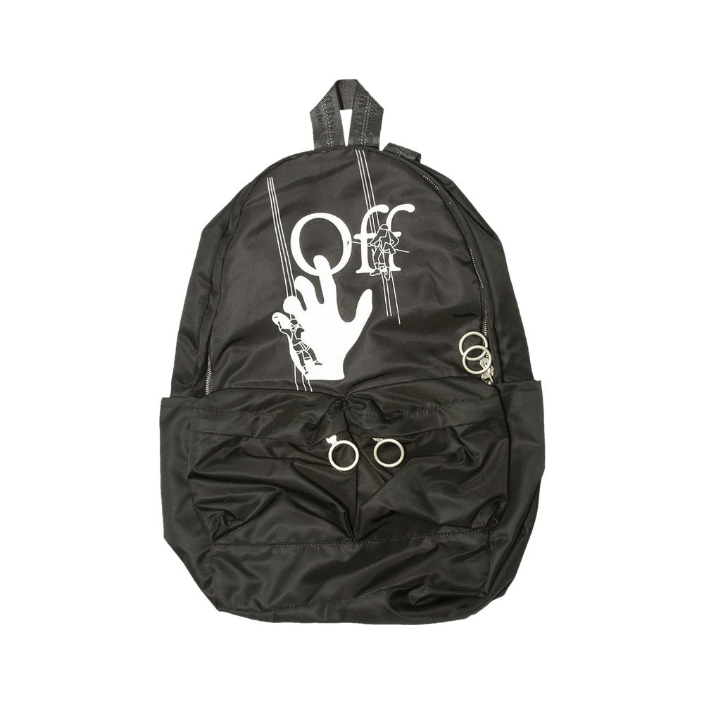 OFF-WHITE　リュック　BACKPACK OFF-WHITE NWT Virgil Abloh Black Yellow Strap Mini Nylon Bag