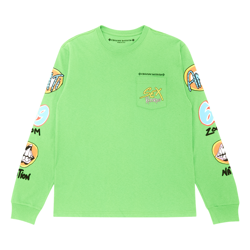 Chrome Hearts x Matty Boy Sex Records Long-Sleeve T-Shirt 'Green'
