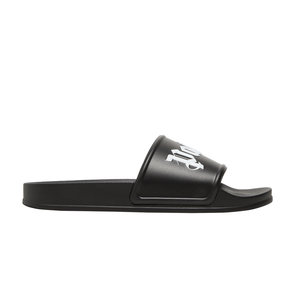 Buy Palm Angels Pool Slider 'Black' - PMIC001C99PLA001 1001