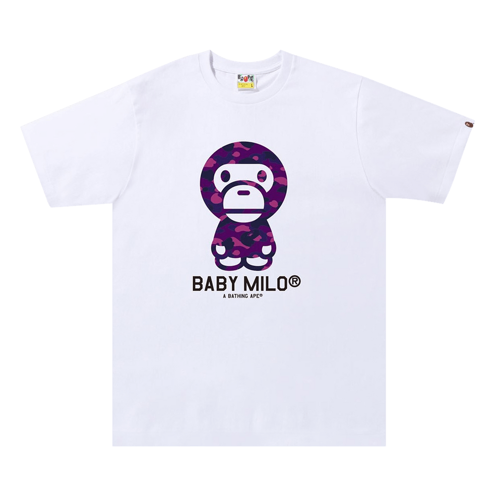 Buy BAPE Color Camo Baby Milo Tee White Purple 2I80 110 004 WHITE PURPLE GOAT CA