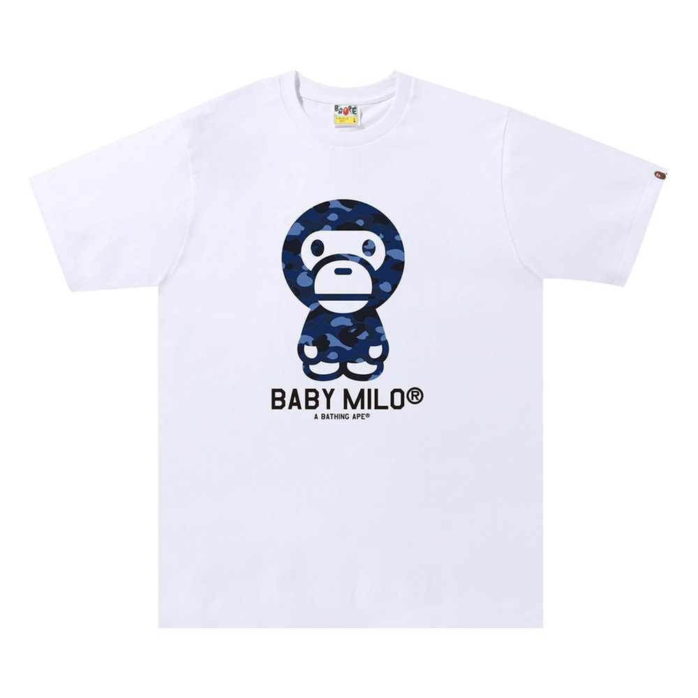 Buy BAPE Color Camo Baby Milo Tee 'White/Navy' - 2I80 110