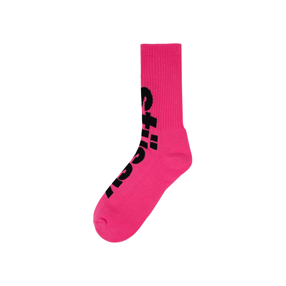 Buy Stussy Big Helvetica Crew Socks 'Pink/Black' - 138876 PINK | GOAT