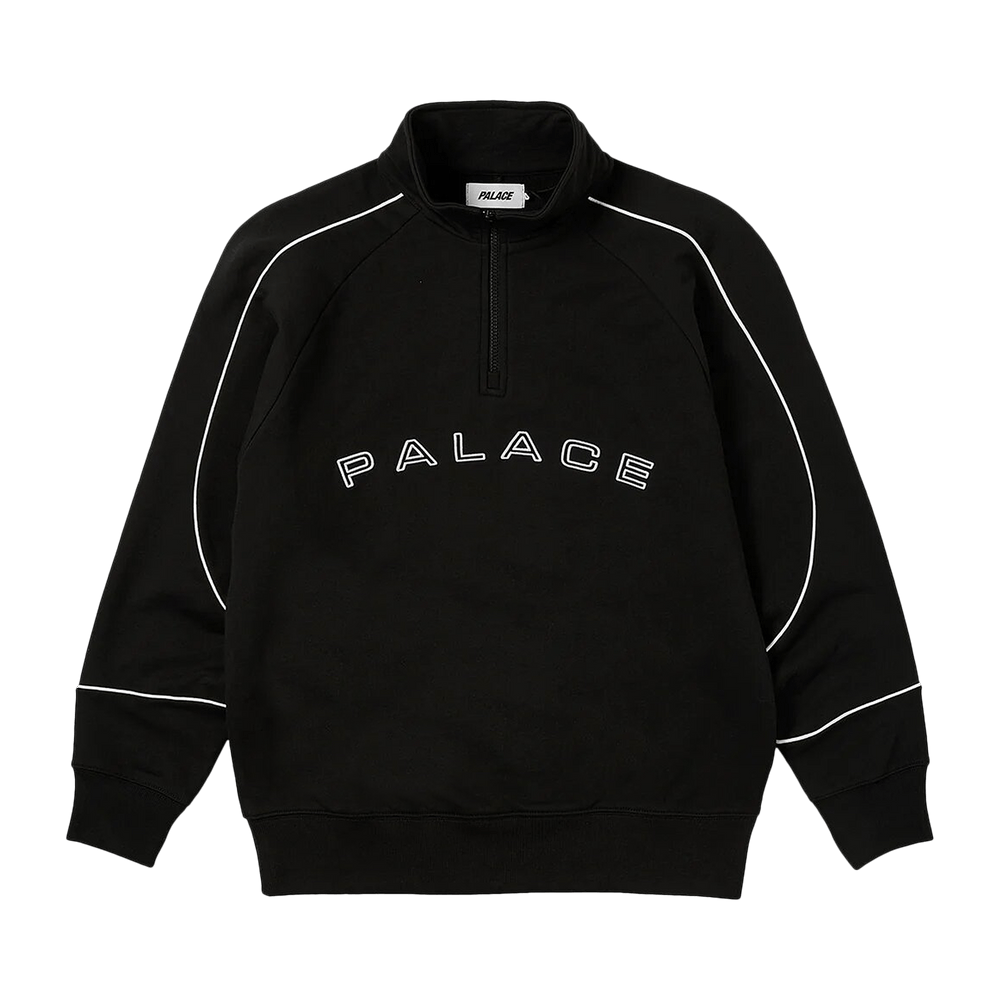 Size l Palace Sport Piped 1/4 Zip 'Black'