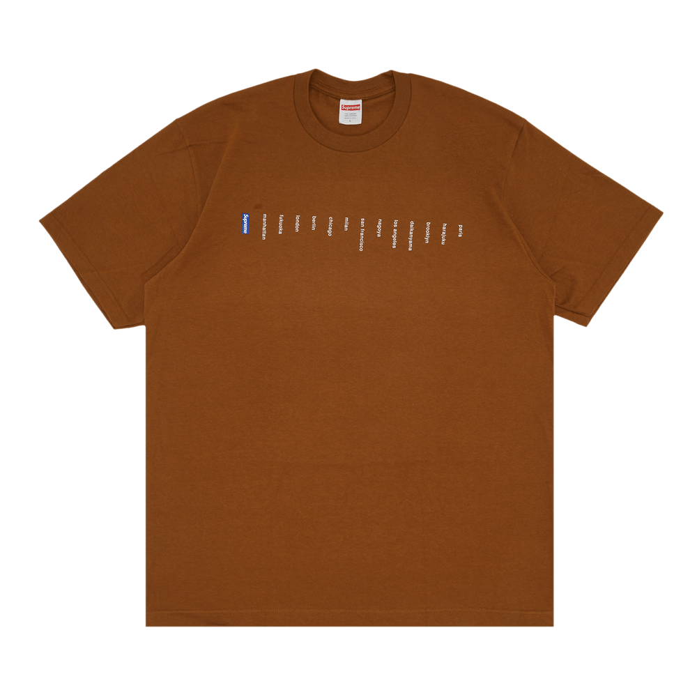 Buy Supreme Location Tee 'Light Brown' - SS23T29 LIGHT BROWN