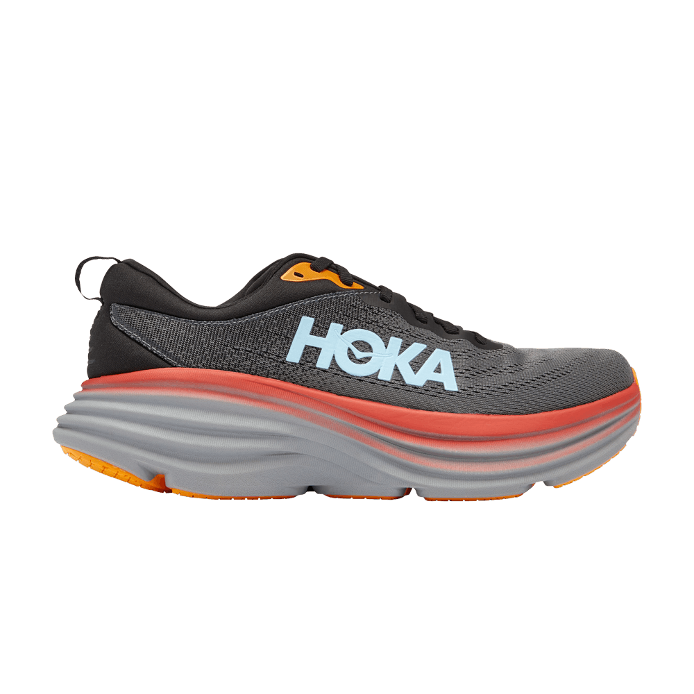 Hoka Bondi 8 Anthracite Blue Red
