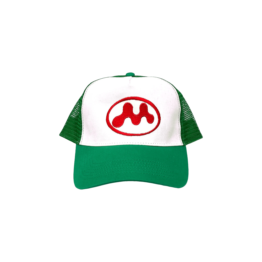Buy Mowalola Puff Puff Trucker Hat 'Green' - 5083 
