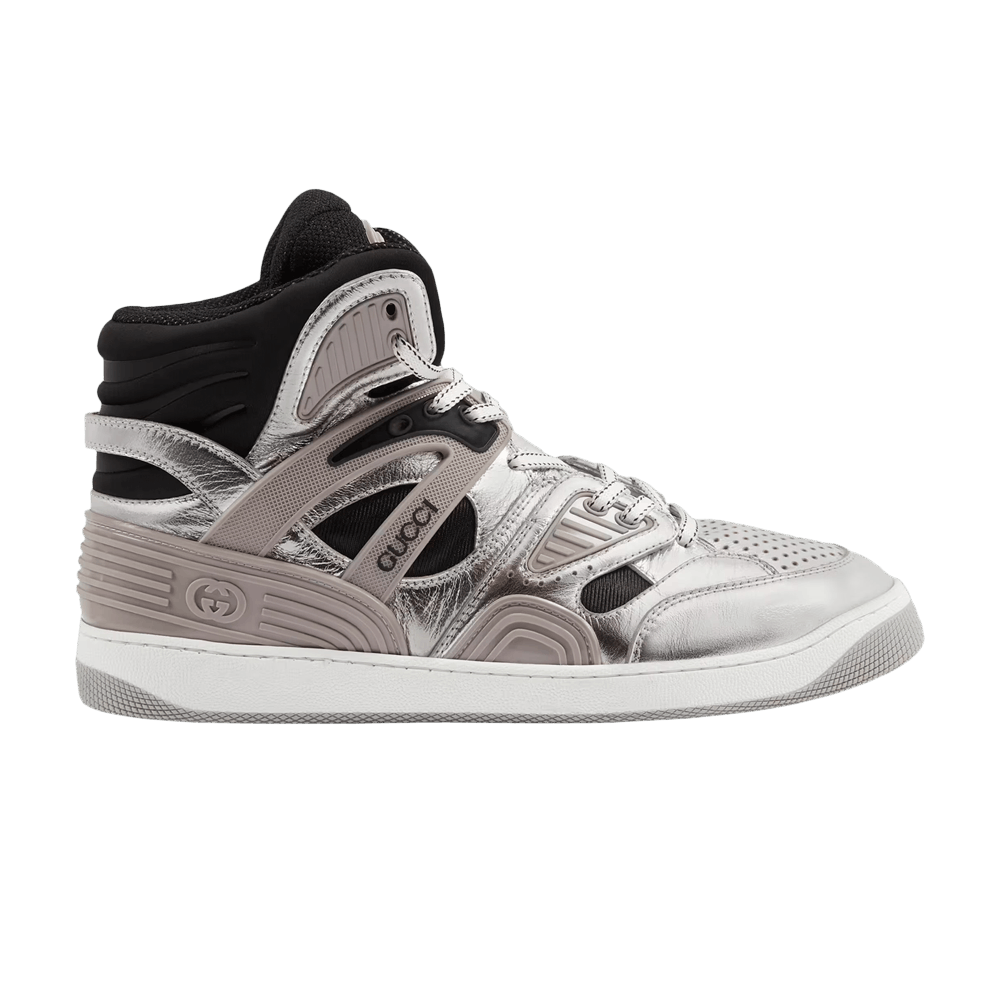 Gucci silver high top sneakers shop