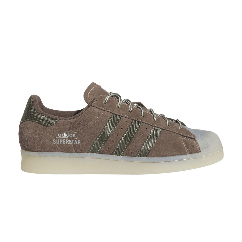 adidas Superstar Shoes - Men's - Earth Strata / Olive Green Strata / Aluminium - 3.5
