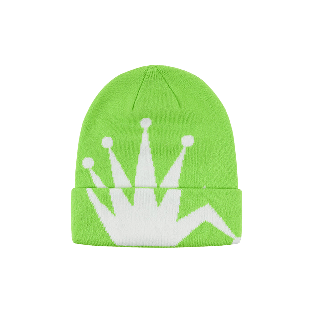 Buy Stussy Crown Jacquard Cuff Beanie 'Safety Green' - 1321159