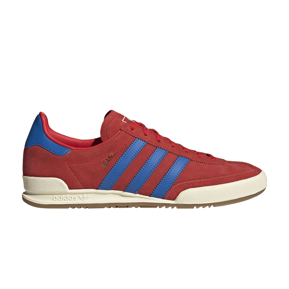 adidas jeans trainers blue and red