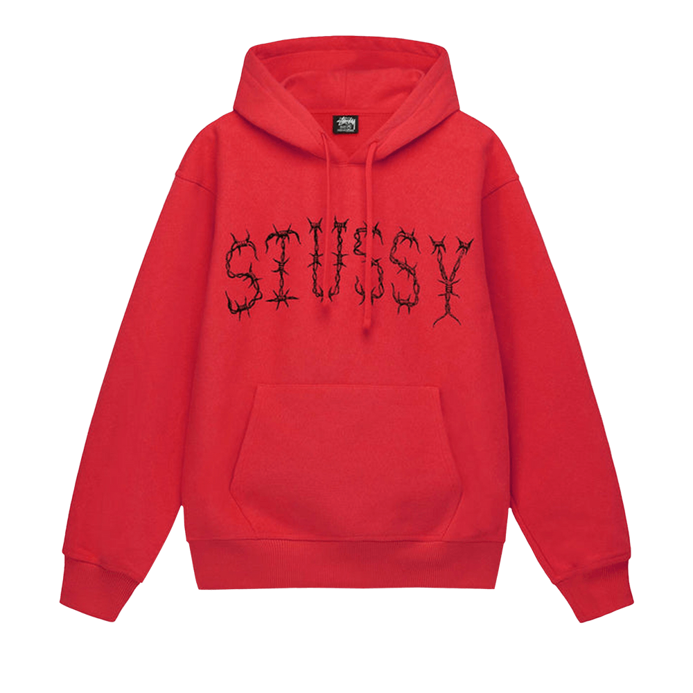 Red stussy hoodie new arrivals