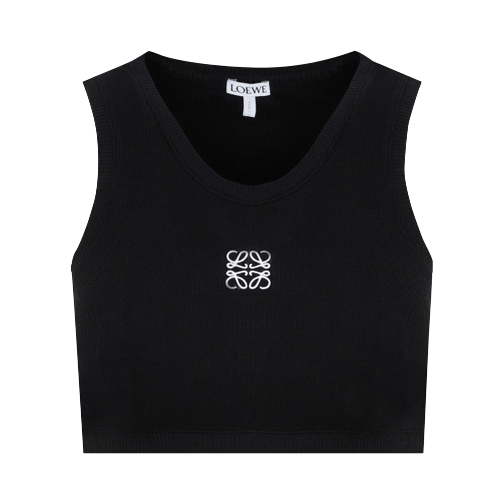 Buy Loewe Cropped Anagram Tank Top 'Black/White' - S540Y07XAG 1102