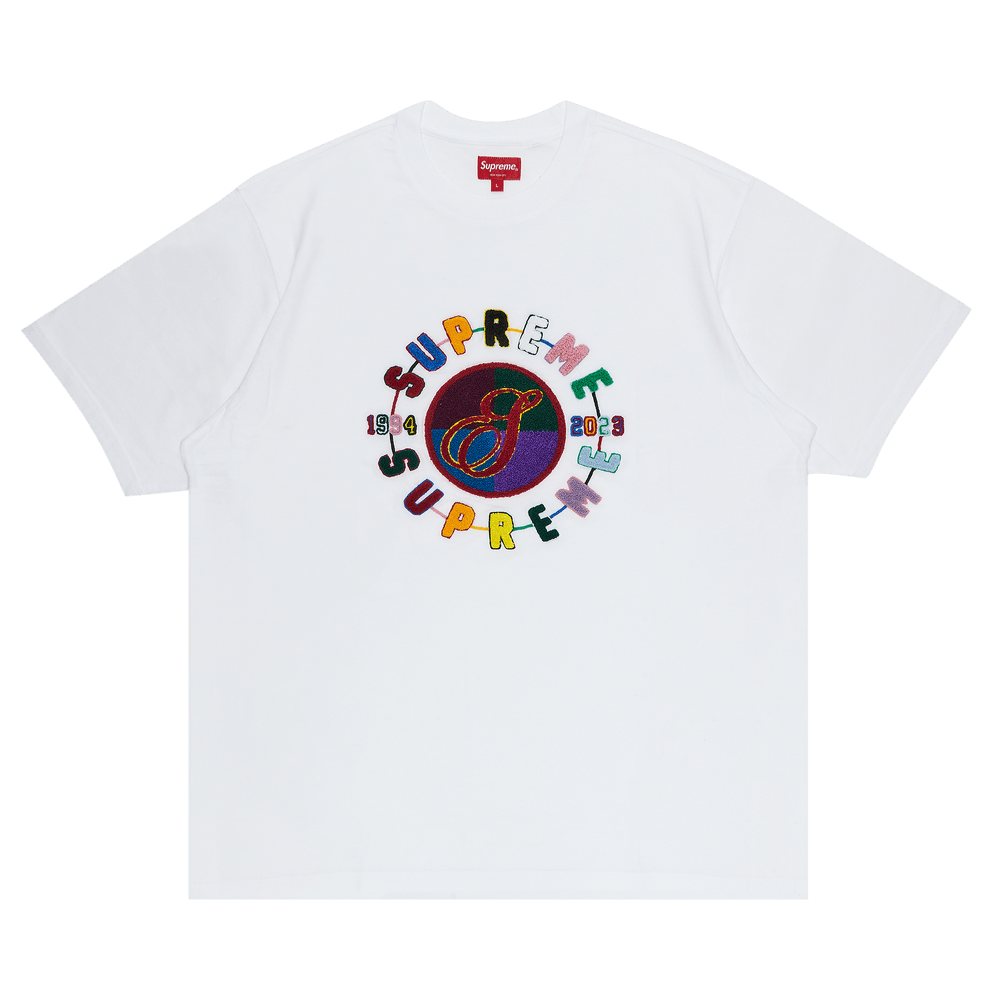 Buy Supreme Chenille Crest Short-Sleeve Top 'White' - SS23KN41