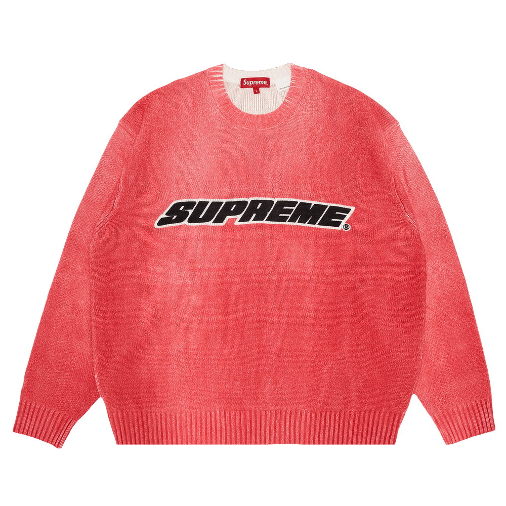 Supreme Printed Washed Sweater pink M-