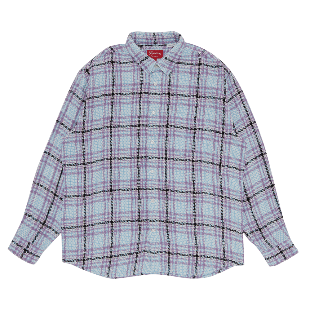 Buy Supreme Basket Weave Plaid Shirt 'Light Blue' - SS23S20 LIGHT