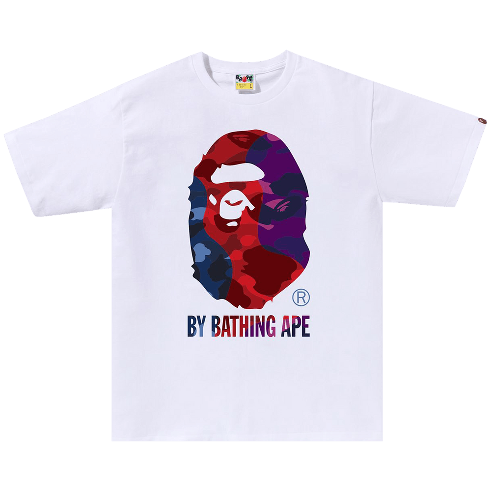 Buy BAPE Color Camo Crazy By Bathing Ape Tee 'White' - 1J30 110