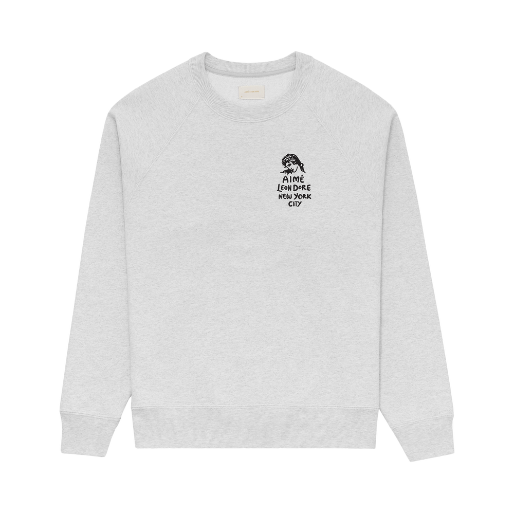 Buy Aimé Leon Dore Form Logo Crewneck 'Silver Mix' - SS23CS009