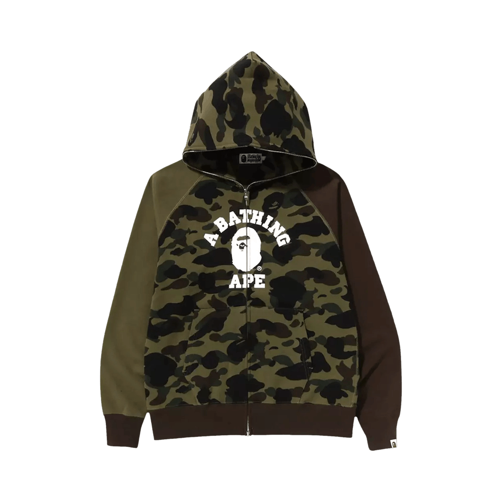 BAPE 1st Camo College Pullover Hoodie (SS22) Green