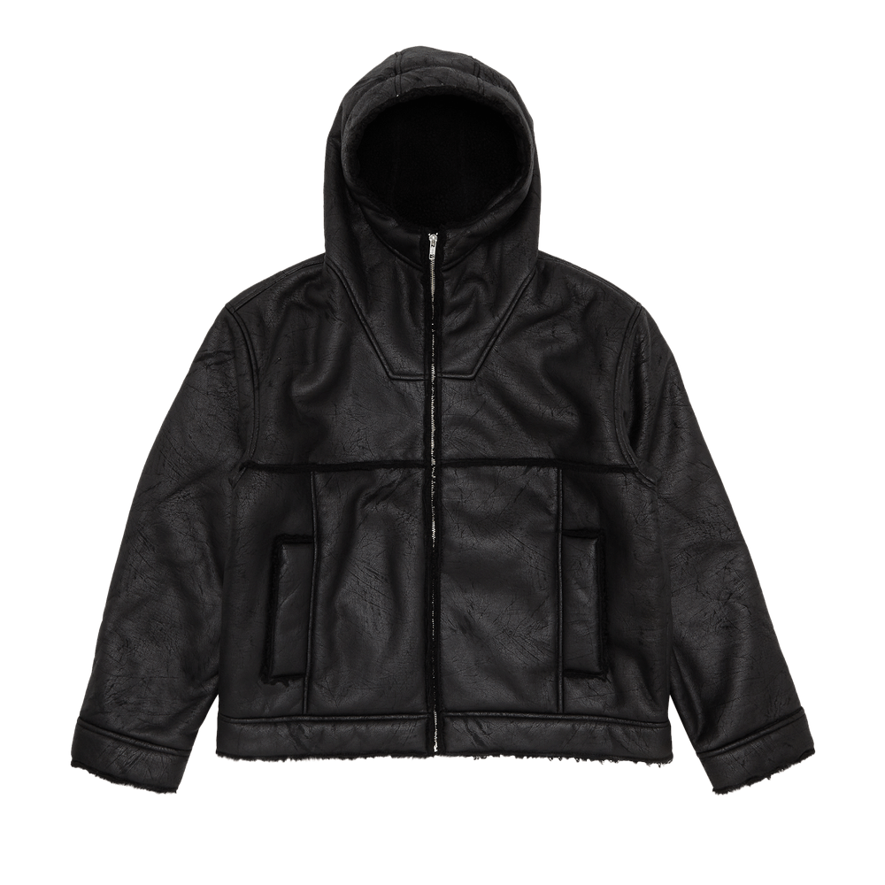 Buy Supreme Faux Shearling Hooded Jacket 'Black' - SS23J48