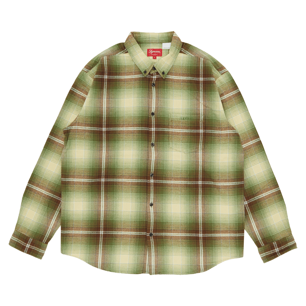 Buy Supreme Shadow Plaid Flannel Shirt 'Green' - SS23S13 GREEN | GOAT