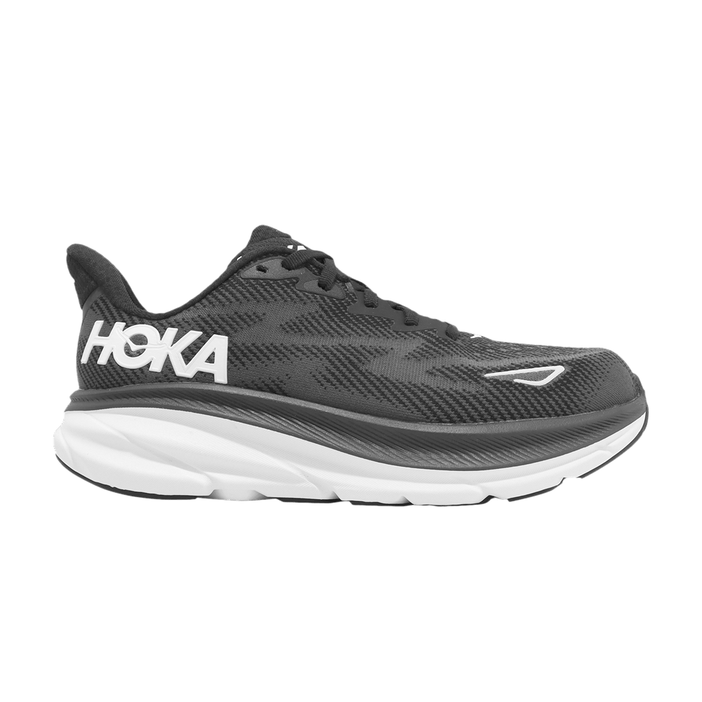 Buy HOKA Wmns Clifton 9 Wide 'Black White' - 1132211 BWHT | GOAT