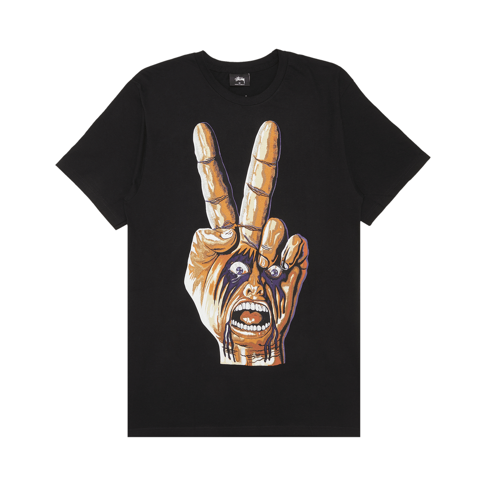 ★【STUSSY】★Stussy Peace Hand Pigment dyed T-Shir.t★ Buy Stussy Peace Hand Tee 'Black' - 0535 100000103PHT BLAC