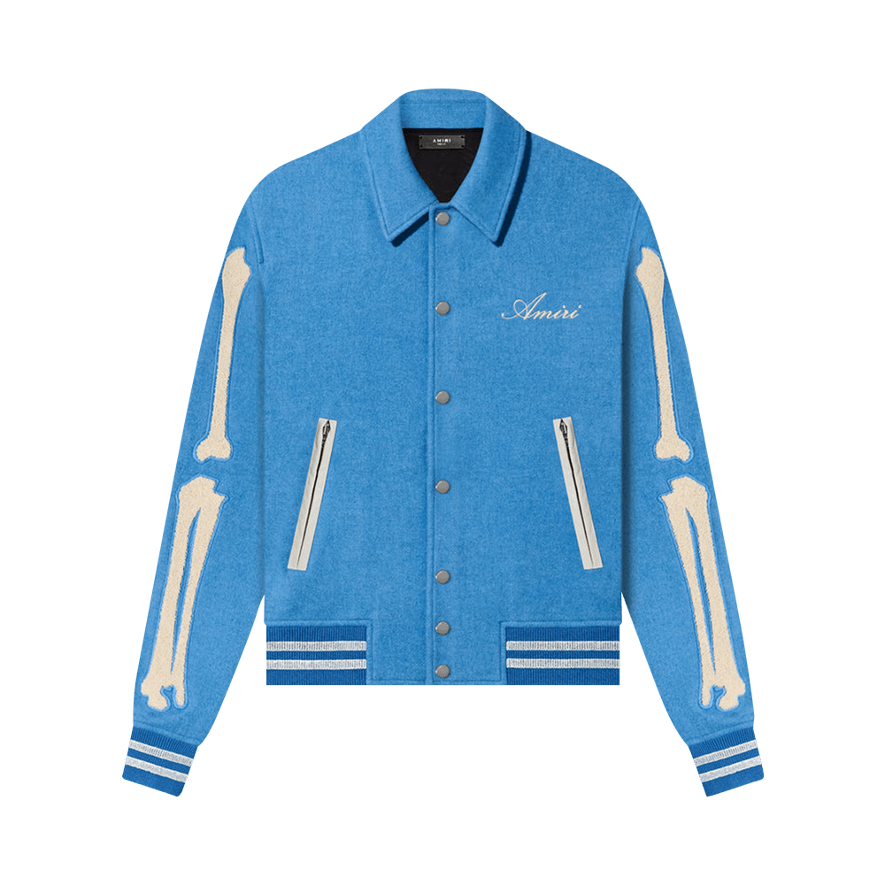 Buy Amiri Bones Varsity Jacket 'Varsity Blue' - PS23MOS002