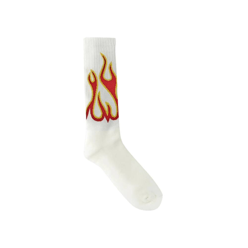 タイツ・ソックス PALM ANGELS Women Socks APWRA005F20FAB0010110 White SEASONAL LOGO SOCKS in BLACK - OFF WHITE for Women | Palm