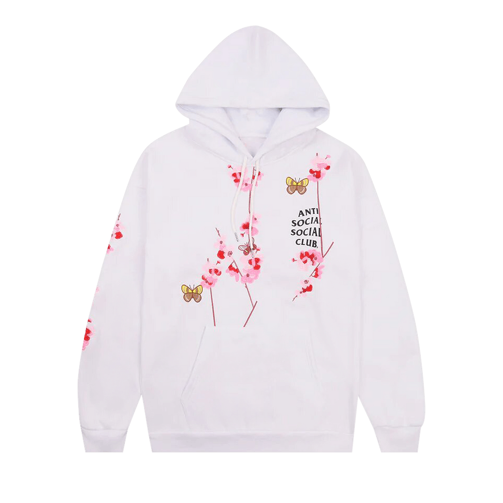 Buy Anti Social Social Club Kkoch Butterflies Full Embroidery Hoodie White 0657 1FW220106KBFEH WHIT GOAT