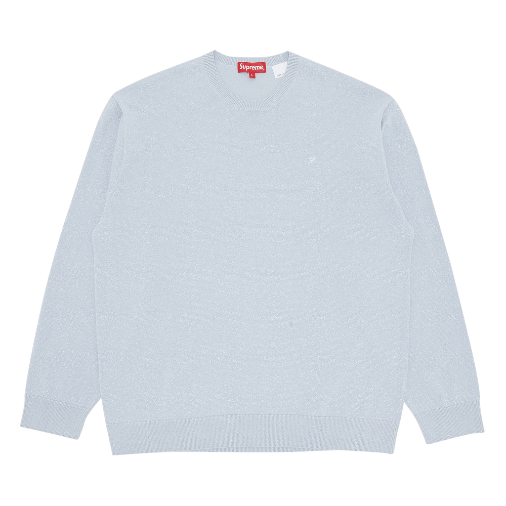 【Supreme】Intarsia Stripe Long Sleeve Top★White★24FW★ Buy Supreme Metallic Long-Sleeve Top 'Light Slate