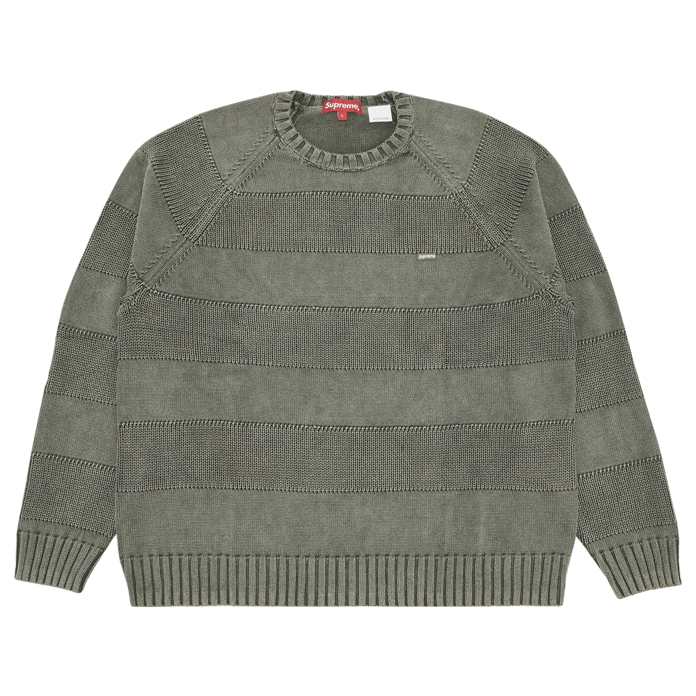 Supreme Small Box Stripe Sweater 'Light Olive'