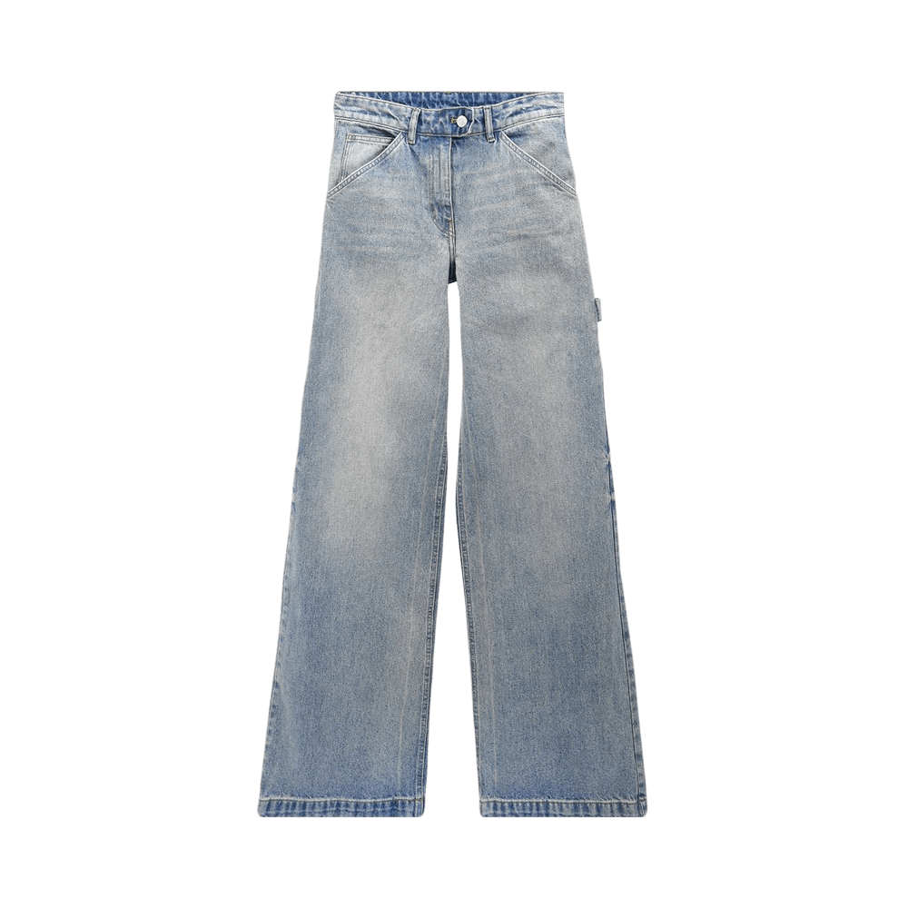Buy Courrèges Dirty Denim Baggy Pants 'Light Blue