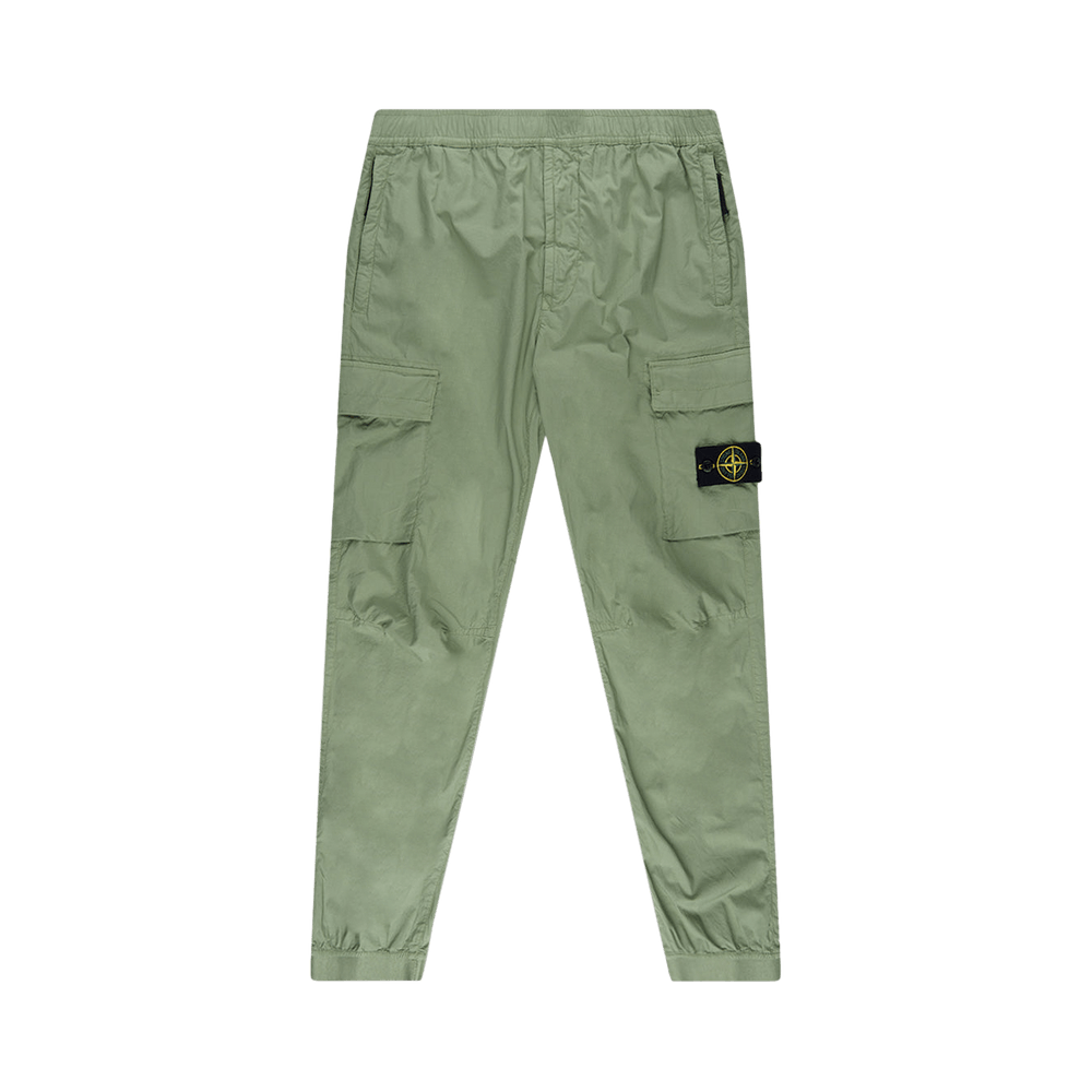 Buy Stone Island Elastic Waist Logo Patched Cargo Pants 'Green