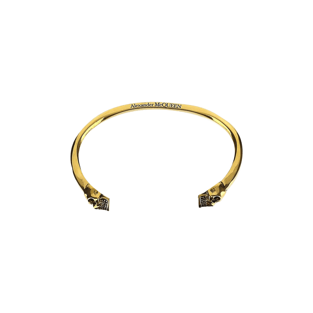 Buy Alexander McQueen Twin Skull Bracelet 'Gold' - 554482