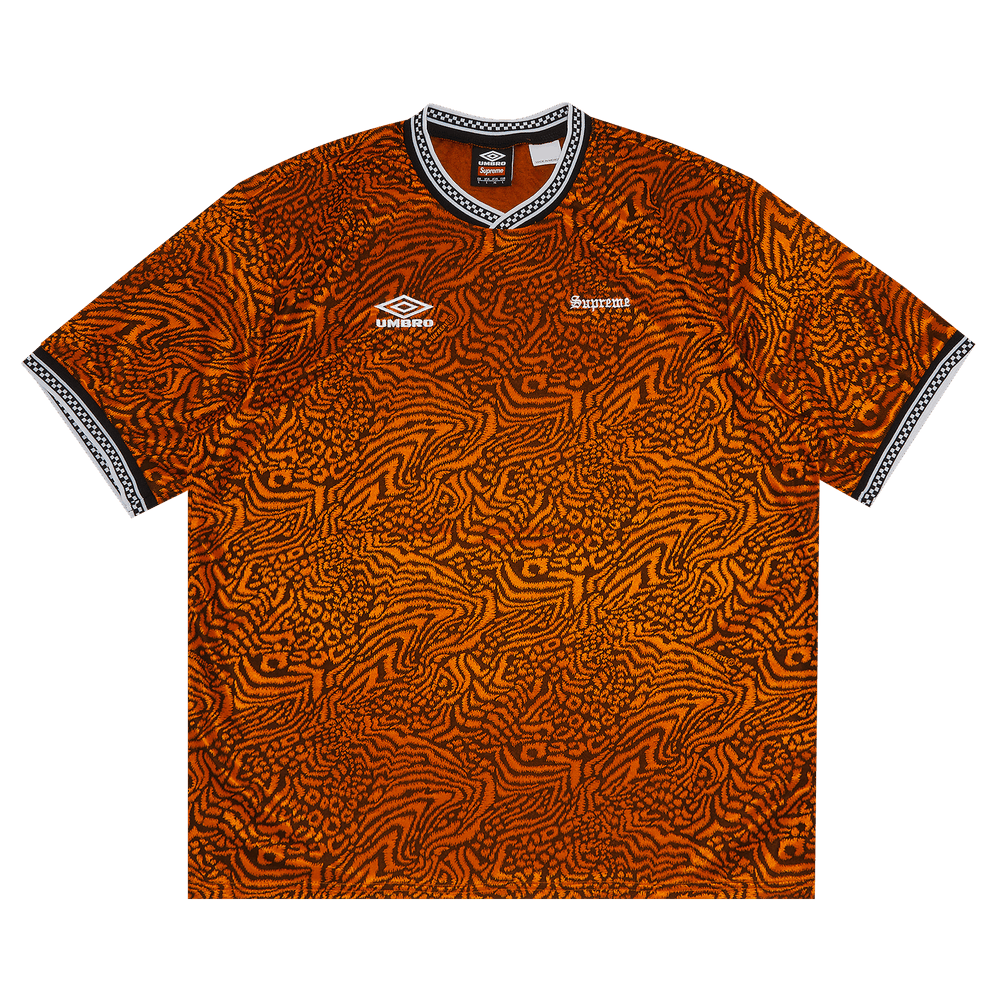 Buy Supreme x Umbro Jacquard Animal Print Soccer Jersey 'Orange' - SS23KN23  ORANGE | GOAT
