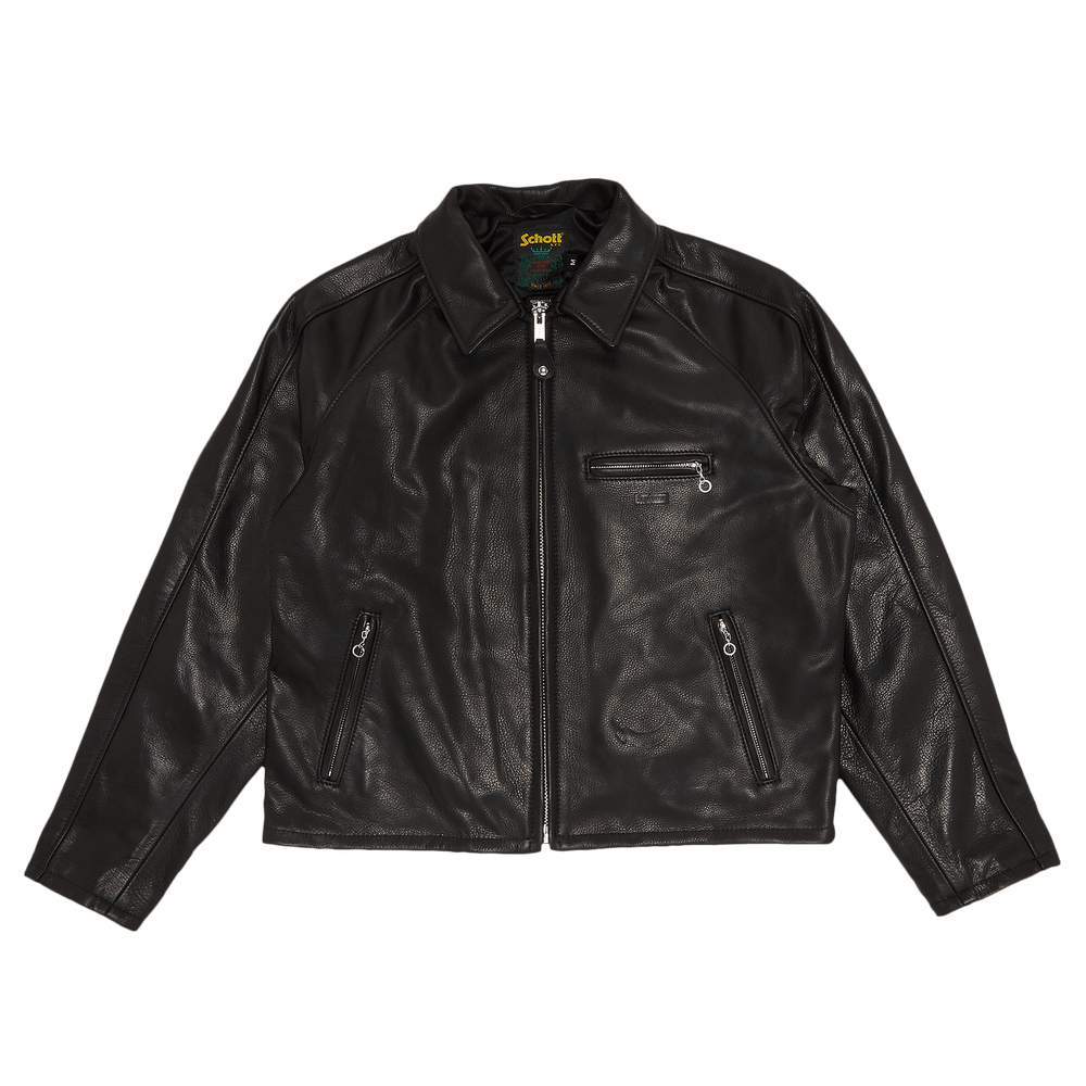 Buy Supreme x Schott Leather Racer Jacket 'Black' - SS23J36