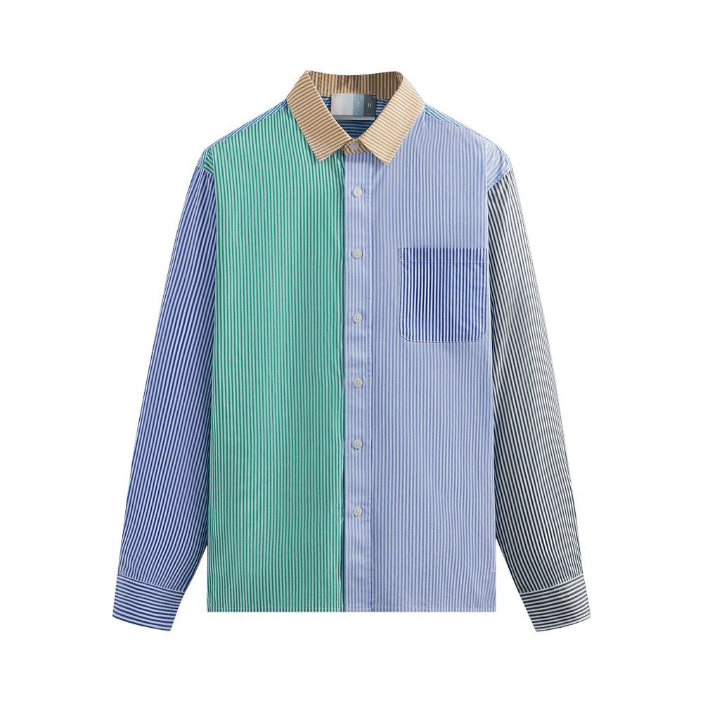 素敵でユニークな トップス Shirt Down Button Berkeley Striped Kith ...