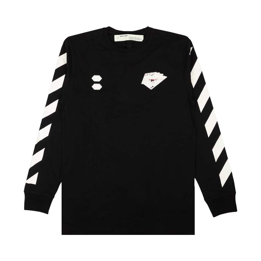Buy Off White Diag Hand Card T Shirt Black
