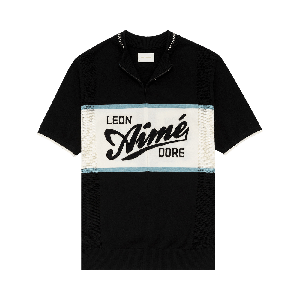 本日最終 Aimé Leon Doreブラック ロゴ刺繍トレーナー Buy Aimé Leon Dore Cycling Logo Crewneck Sweatshirt 'Jet