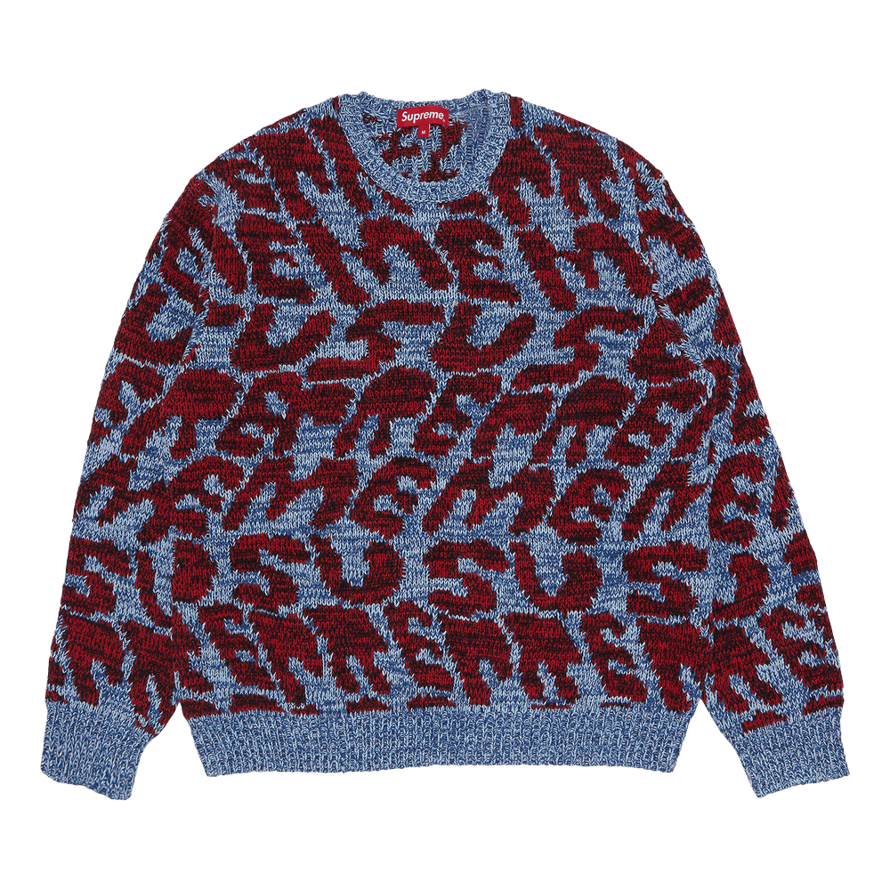 Buy Supreme Stacked Sweater 'Blue' - SS23SK23 BLUE | GOAT