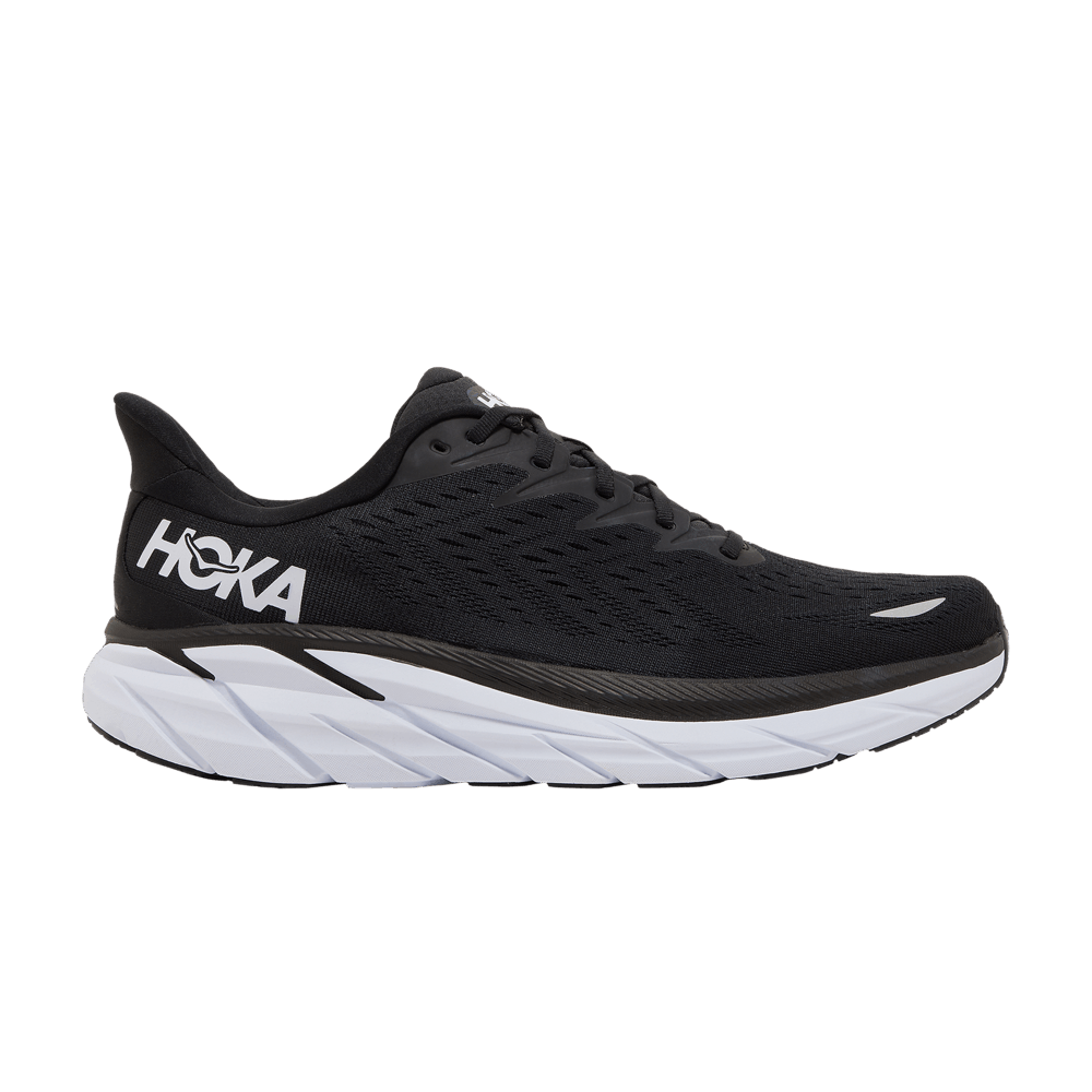 HOKA Clifton 8 Black White