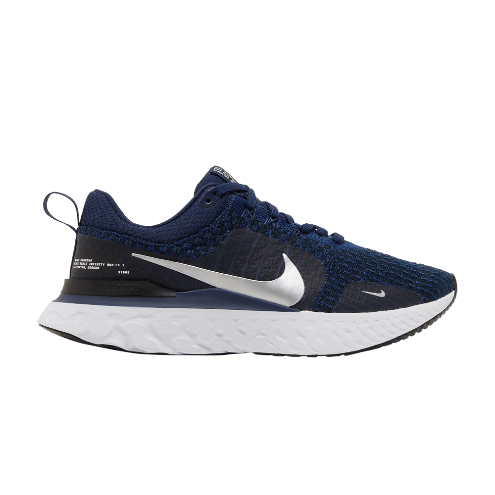 Buy React Infinity Run Flyknit 3 College Navy Metallic Silver DZ3014 401 GOAT CA