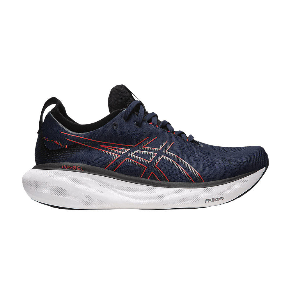 Asics Gel Nimbus 25 Wide Midnight Electric Red