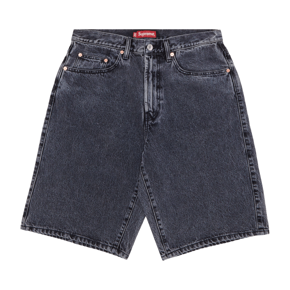 Supreme Baggy Denim Short 'Washed Black' | GOAT