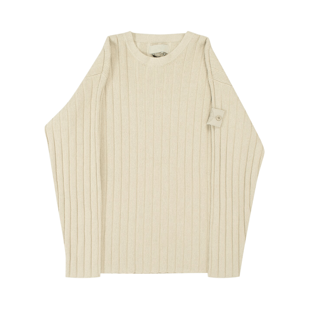 Buy Stone Island Ghost Logo Patch Sweater 'Beige' - 7815539FA