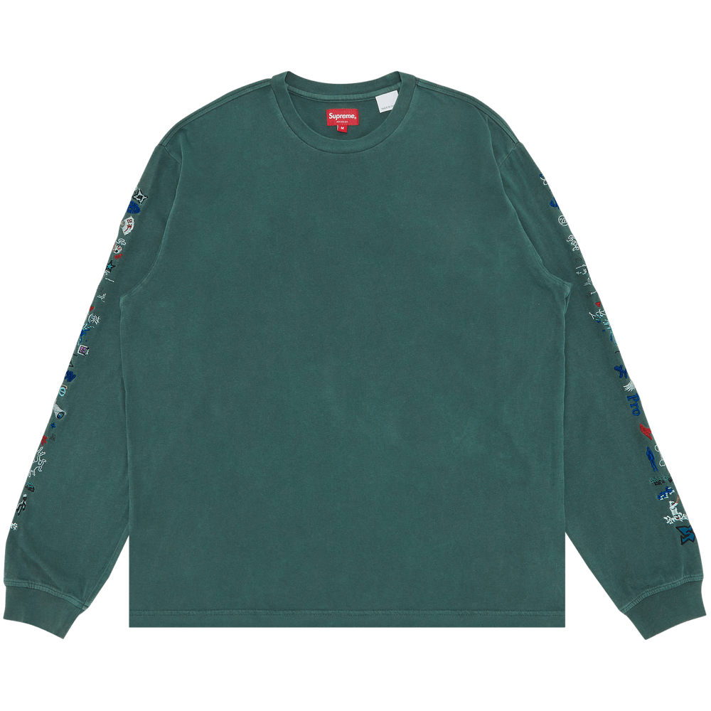 Buy Supreme AOI Icons Long-Sleeve Top 'Dusty Green' - SS23KN69