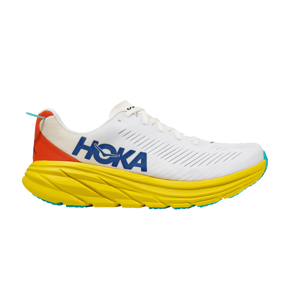 Hoka Rincon 3 White Eggnog Yellow